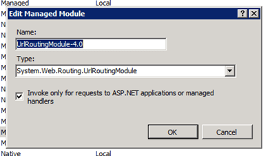 URL Routing Module Properties